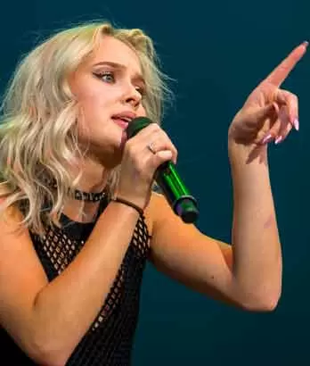 Zara Larsson performing at Creamfields during multicamera livestream broadcast directed by Surdevan
